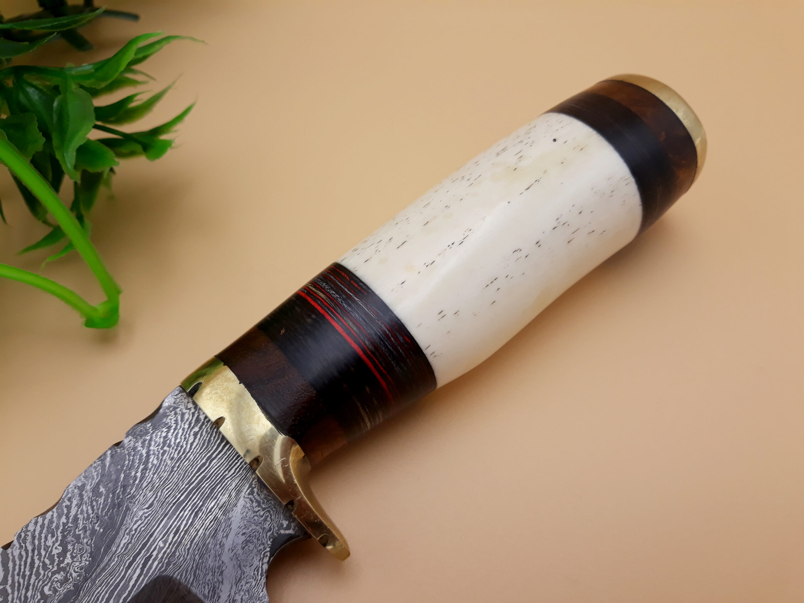 Handmade Forged in Fire Damascus Steel Camping Survival Bushcraft Tactical Hunting Knife - Image 3