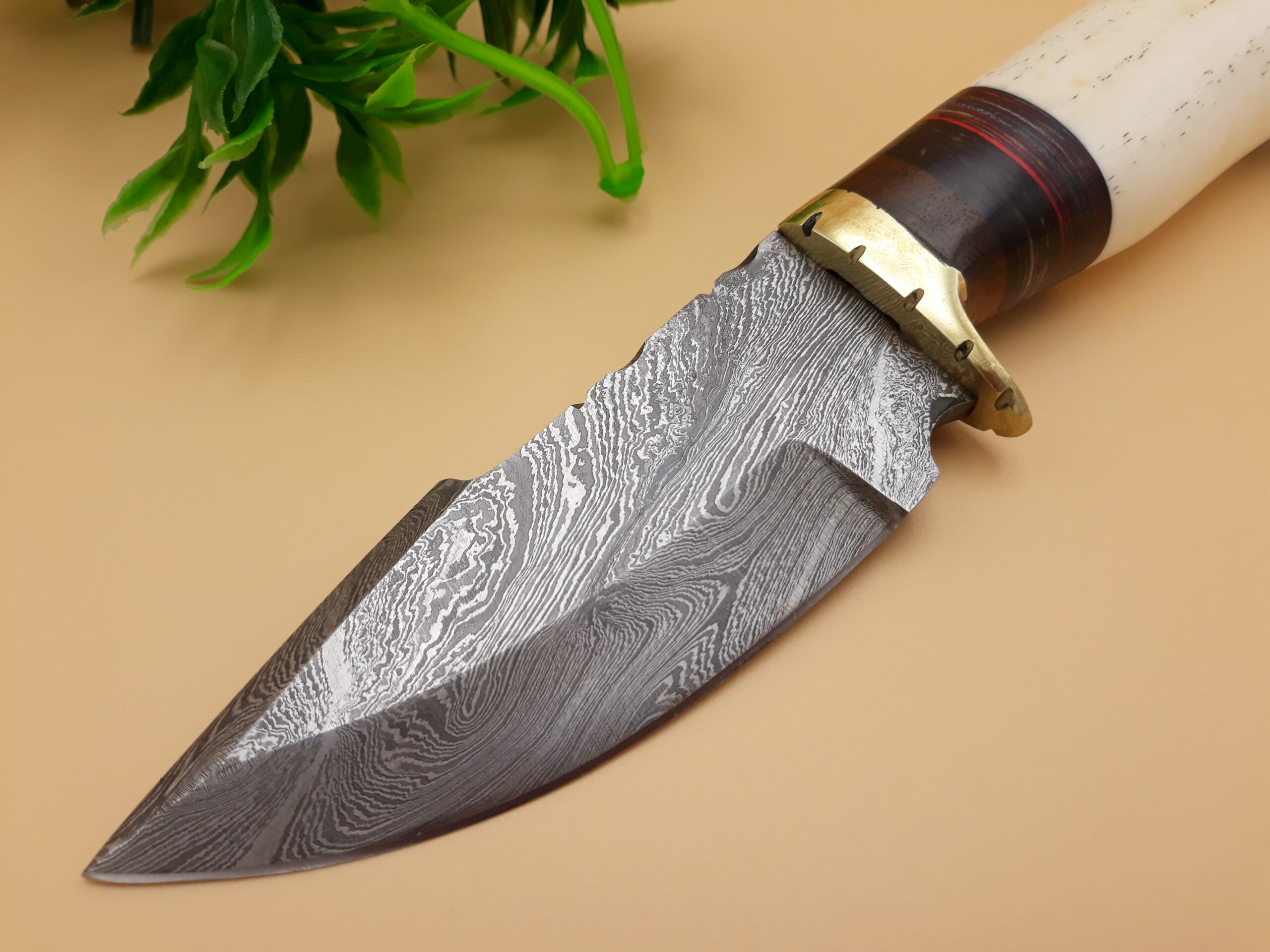 Handmade Forged in Fire Damascus Steel Camping Survival Bushcraft Tactical Hunting Knife - Image 4