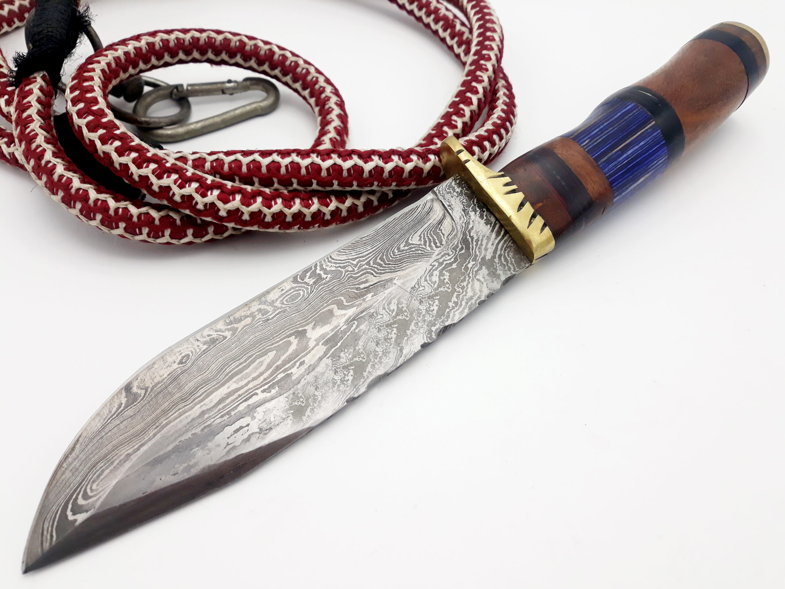 12-Inch Hunting Damascus Steel Survival Bushcraft Camping Jungle Forged Sharp BladeBowie Knife - Image 2