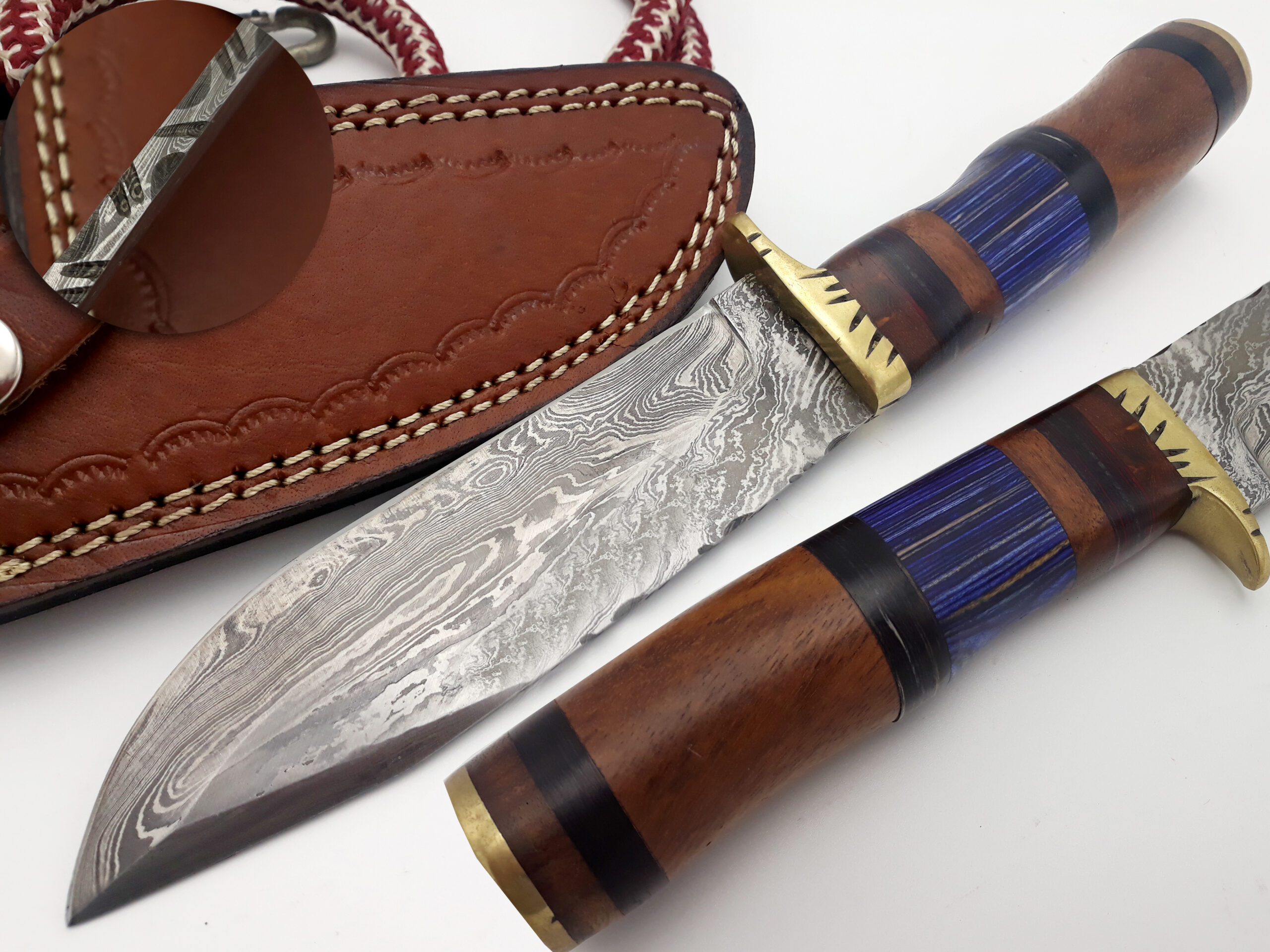 damascus steel bowie knife