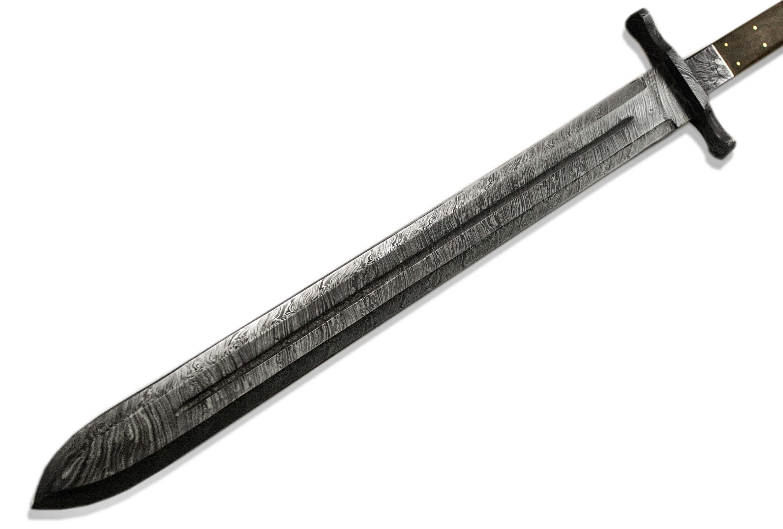 Custom Artisan Handmade Damascus Steel Ancient Warriors Fighting Defensive Sword - Image 3