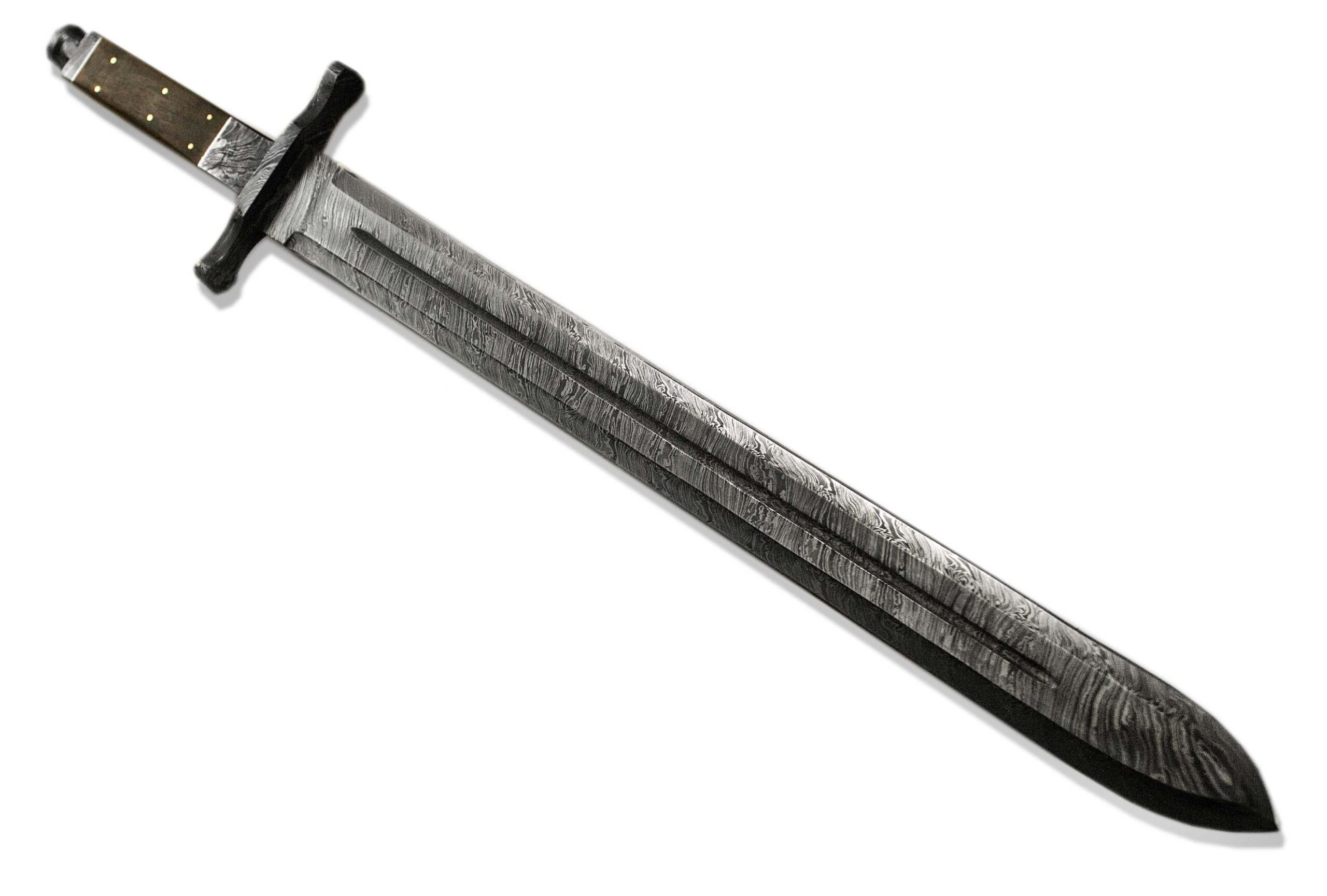 Custom Artisan Handmade Damascus Steel Ancient Warriors Fighting Defensive Sword - Image 5