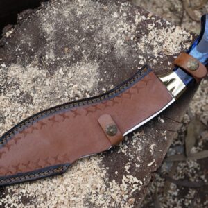 D2 Steel Handmade Custom Crafted Survival Bushcraft Hunting Sharp Blade Kukri Bowie Knife.