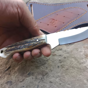 “Stag handle full tang hunting knife 8.5 inch”
